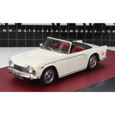 MATRIX SCALE MODELS TRIUMPH TR5 CABRIOLET OPEN 1967 - WHITE 1/43