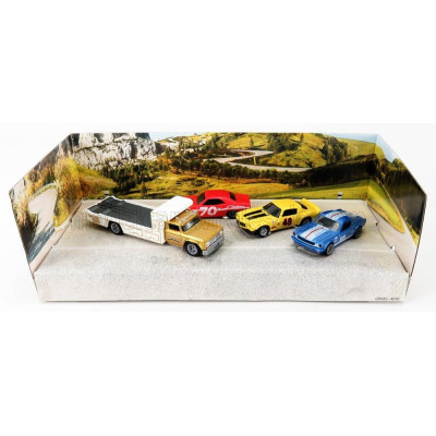 MATTEL HOT WHEELS DODGE SET 4x CHALLENGER N 70 COUPE 1970 - FORD MUSTANG 2+2 FASTBACK N 89 COUPE 1965 - CHEVROLET CAMARO N 48 19