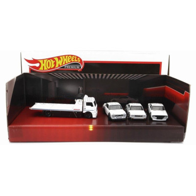 MATTEL HOT WHEELS NISSAN SET 4X FLEETSTREET TRUCK CAR TRANSPORTER - SKYLINE 2000GT-R - SKYLINE C210 - SKYLINE HT2000 GT-X - WHIT