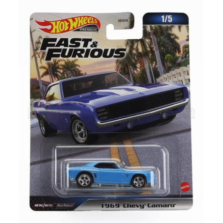 MATTEL HOT WHEELS CHEVROLET CAMARO YENKO SC 1969 - FAST & FURIOUS II (2003) - LIGHT BLUE 1/64