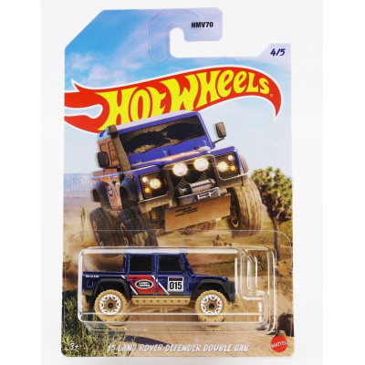 MATTEL HOT WHEELS LAND ROVER DEFENDER DOUBLE CABINE PICK-UP N 015 BAJA 2015 - BLUE 1/64
