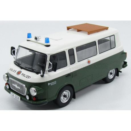 MCG BARKAS B1000 MINIBUS WOLKS POLIZEI 1965 - WHITE GREEN 1/18