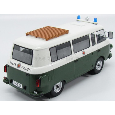 MCG BARKAS B1000 MINIBUS WOLKS POLIZEI 1965 - WHITE GREEN 1/18
