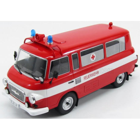 MCG BARKAS B1000 AMBULANCE FEUERWEHR 1956 - RED WHITE 1/18