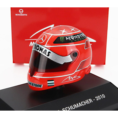 MINI HELMET SCHUBERTH HELMET F1  CASCO HELMET MGPW01 MERCEDES GP SEASON 2010 MICHAEL SCHUMACHER - RED 1/8