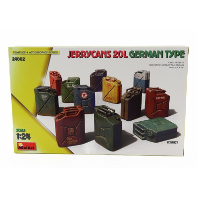 MINIART ACCESSORIES JERRYCANS 20L GERMAN TYPE 1942 1/24