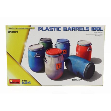 MINIART ACCESSORIES PLASTIC BARRELS OIL 1/24
