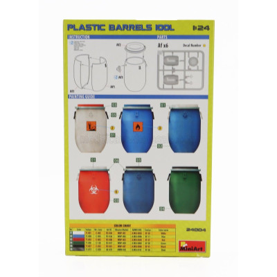 MINIART ACCESSORIES PLASTIC BARRELS OIL 1/24