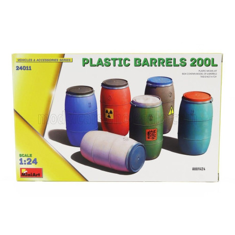 MINIART ACCESSORIES PLASTIC BARRELS 200L 1/24