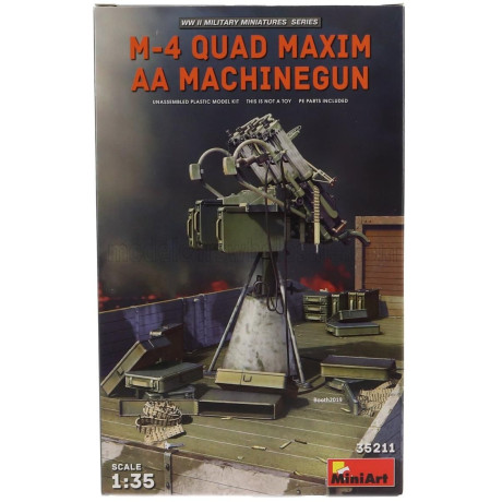 MINIART ACCESSORIES M-4 QUAD MAXIM AA MACHINEGUN MILITARY 1/35