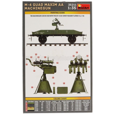 MINIART ACCESSORIES M-4 QUAD MAXIM AA MACHINEGUN MILITARY 1/35