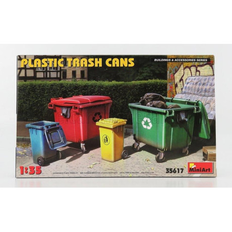 MINIART ACCESSORIES SET CESTINO E CASSONETTO RIFIUTI - TRASH CANS 1/35