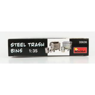 MINIART ACCESSORIES STEEL TRASH BINS 1/35
