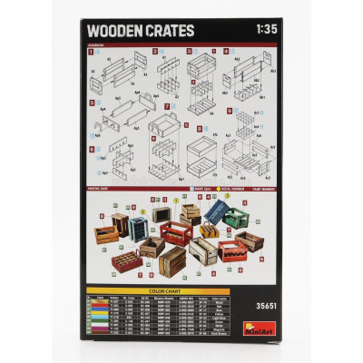 MINIART ACCESSORIES WOODEN CRATES 1/35