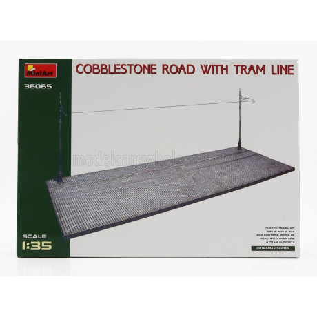 MINIART ACCESSORIES DIORAMA - COBBLESTONE ROAD WITH TRAM LINE 1/35