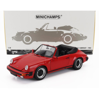 MINICHAMPS PORSCHE 911 3.2 CARRERA CABRIOLET 1983 - RED 1/18