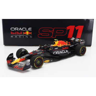 MINICHAMPS RED BULL F1  RB19 TEAM ORACLE RED BULL RACING N 11 2nd MONZA ITALY GP 2023 SERGIO PEREZ - MATT BLUE 1/18