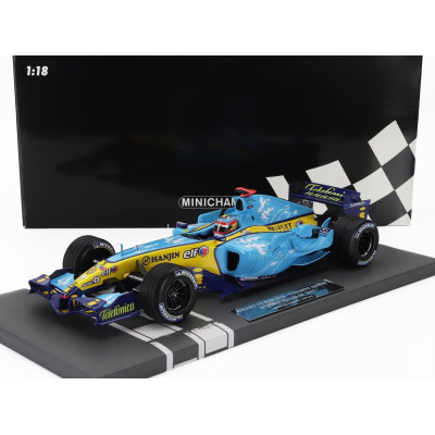 MINICHAMPS RENAULT F1  R25 TEAM MILD SEVEN RENAULT N 1 WORLD CHAMPION 2nd BRITISH SILVERSTONE GP 2005 FERNANDO ALONSO - LIGHT BL