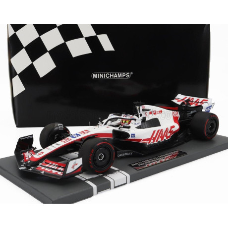 MINICHAMPS HAAS F1  VF-22 TEAM HAAS N 20 POLE POSITION BRAZILIAN GP 2022 KEVIN MAGNUSSEN - WHITE BLACK RED 1/18