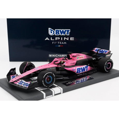 MINICHAMPS ALPINE F1  A523 TEAM BWT ALPINE N 31 SEASON 2023 ESTEBAN OCON - BLUE PINK 1/18