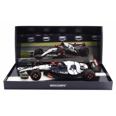 MINICHAMPS ALPHA TAURI F1  AT04 TEAM ALPHA TAURI N 21 SILVERSTONE BRITISH GP 2023 NYCK DE VRIES - BLUE WHITE 1/18