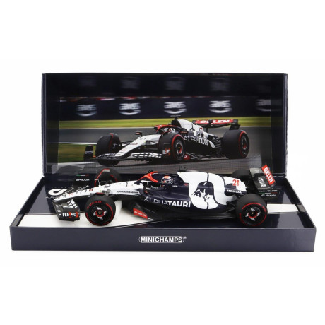 MINICHAMPS ALPHA TAURI F1  AT04 TEAM ALPHA TAURI N 21 SILVERSTONE BRITISH GP 2023 NYCK DE VRIES - BLUE WHITE 1/18