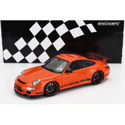 MINICHAMPS PORSCHE 911 997 GT3 RS COUPE 2007 - ORANGE 1/18