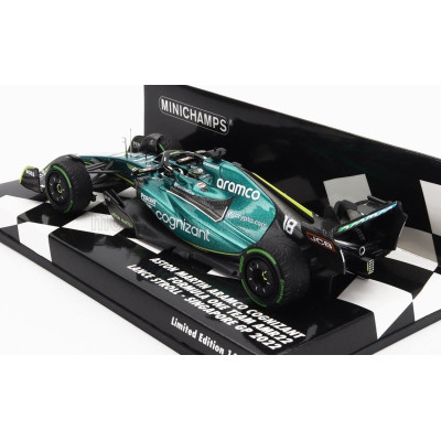 MINICHAMPS ASTON MARTIN F1 AMR22 TEAM ARAMCO COGNIZART N 18 SINGAPORE GP 2022 LANCE STROLL - GREEN BLACK 1/43