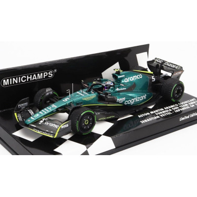 MINICHAMPS ASTON MARTIN F1 AMR22 TEAM ARAMCO COGNIZART N 5 JAPAN GP 2022 SEBASTIAN VETTEL - GREEN BLACK 1/43