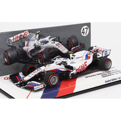 MINICHAMPS HAAS F1  VF-21 065/6 TEAM URALKALI N 47 DUTCH ZANDVOORT GP 2021 MICK SCHUMACHER - WHITE BLUE RED 1/43