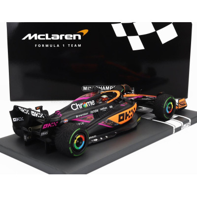 MINICHAMPS McLAREN F1  MCL36 TEAM MCLAREN N 3 5th SINGAPORE GP 2022 DANIEL RICCIARDO - ORANGE LIGHT BLUE 1/18