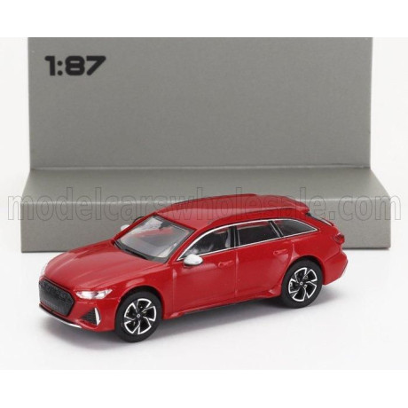 MINICHAMPS AUDI A6 RS6 AVANT SW STATION WAGON 2019 - RED 1/87