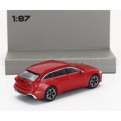 MINICHAMPS AUDI A6 RS6 AVANT SW STATION WAGON 2019 - RED 1/87