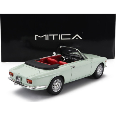 MITICA ALFA ROMEO GIULIA 1600 GTC CABRIOLET OPEN 1964 – INTERIOR RED - AZZURRO SPAZIO - LIGHT BLUE 1/18