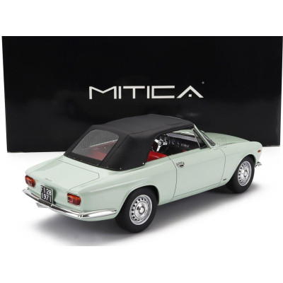 MITICA ALFA ROMEO GIULIA 1600 GTC CABRIOLET CLOSED 1964 – INTERIOR RED - AZZURRO SPAZIO - LIGHT BLUE 1/18