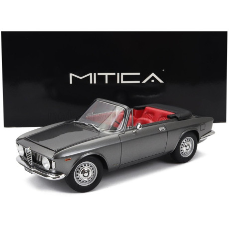 MITICA ALFA ROMEO GIULIA 1600 GTC CABRIOLET OPEN 1964 – INTERIOR RED - GRIGIO MET - GREY 1/18