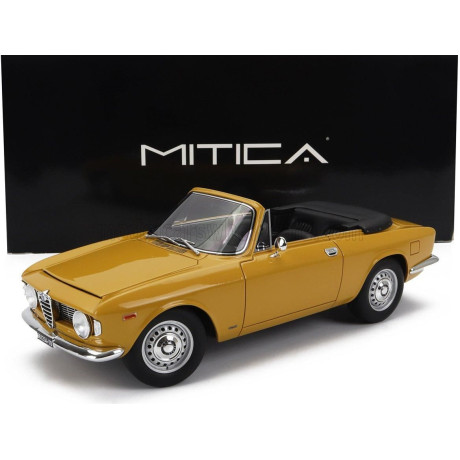 MITICA ALFA ROMEO GIULIA 1600 GTC CABRIOLET OPEN 1964 – INTERIOR BLACK - GIALLO OCHRE - YELLOW 1/18