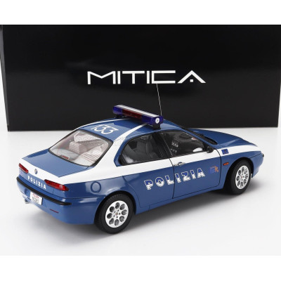 MITICA DIECAST ALFA ROMEO 156 2.0 TWIN SPARK POLIZIA STRADALE 1997 - BLUE WHITE 1/18