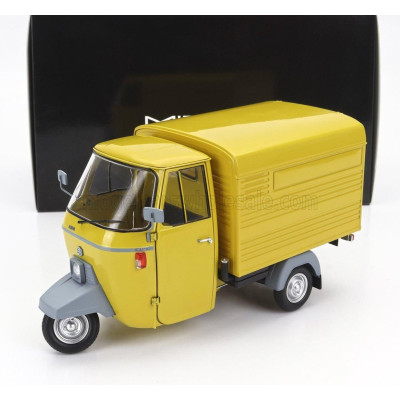 MITICA DIECAST PIAGGIO APE P501 VAN CLOSED 1979 - CON VETRINA - WITH SHOWCASE - GIALLO TEXAS - YELLOW 1/18
