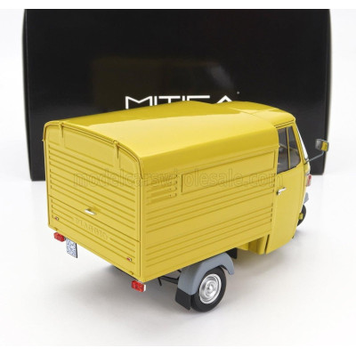 MITICA DIECAST PIAGGIO APE P501 VAN CLOSED 1979 - CON VETRINA - WITH SHOWCASE - GIALLO TEXAS - YELLOW 1/18