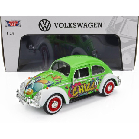 MOTOR MAX VOLKSWAGEN BEETLE KAFER MAGGIOLINO GRAFFITI 1966 - VARIOUS 1/24