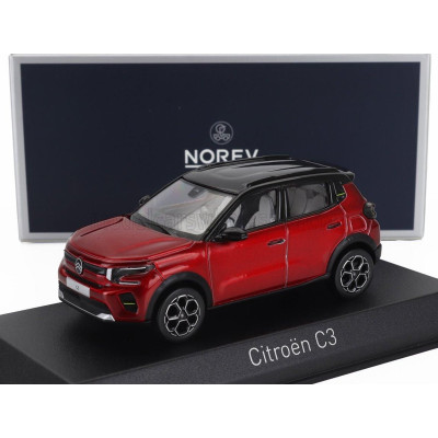 NOREV CITROEN C3 2024 - ELIXIR RED BLACK 1/43