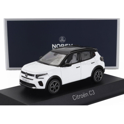 NOREV CITROEN C3 2024 - POLAR WHITE BLACK 1/43