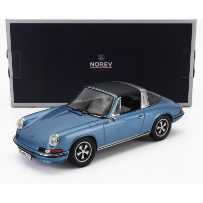 NOREV PORSCHE 911S 2.4 TARGA 1973 - BLUE MET 1/18