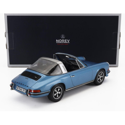NOREV PORSCHE 911S 2.4 TARGA 1973 - BLUE MET 1/18