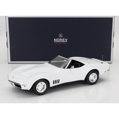 NOREV CHEVROLET CORVETTE CONVERTIBLE 1969 - WHITE 1/18