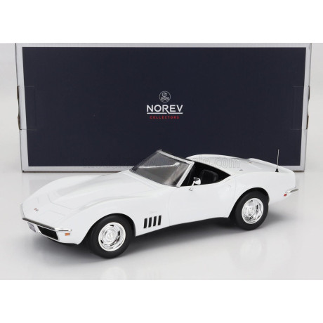 NOREV CHEVROLET CORVETTE CONVERTIBLE 1969 - WHITE 1/18