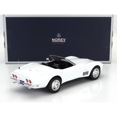 NOREV CHEVROLET CORVETTE CONVERTIBLE 1969 - WHITE 1/18