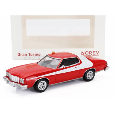 NOREV FORD USA GRAN TORINO COUPE 1976 - RED WHITE 1/43