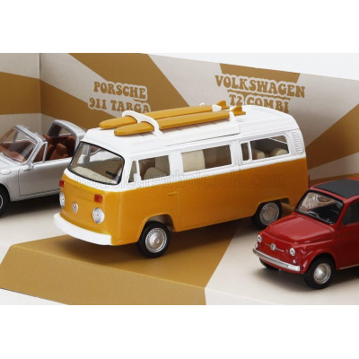 NOREV PORSCHE SET 3X JET-CAR 911 TARGA SPIDER 1969 - FIAT 500 1965 - VOLKSWAGEN T2b CAMPER VAN 1962 - VARIOUS 1/43